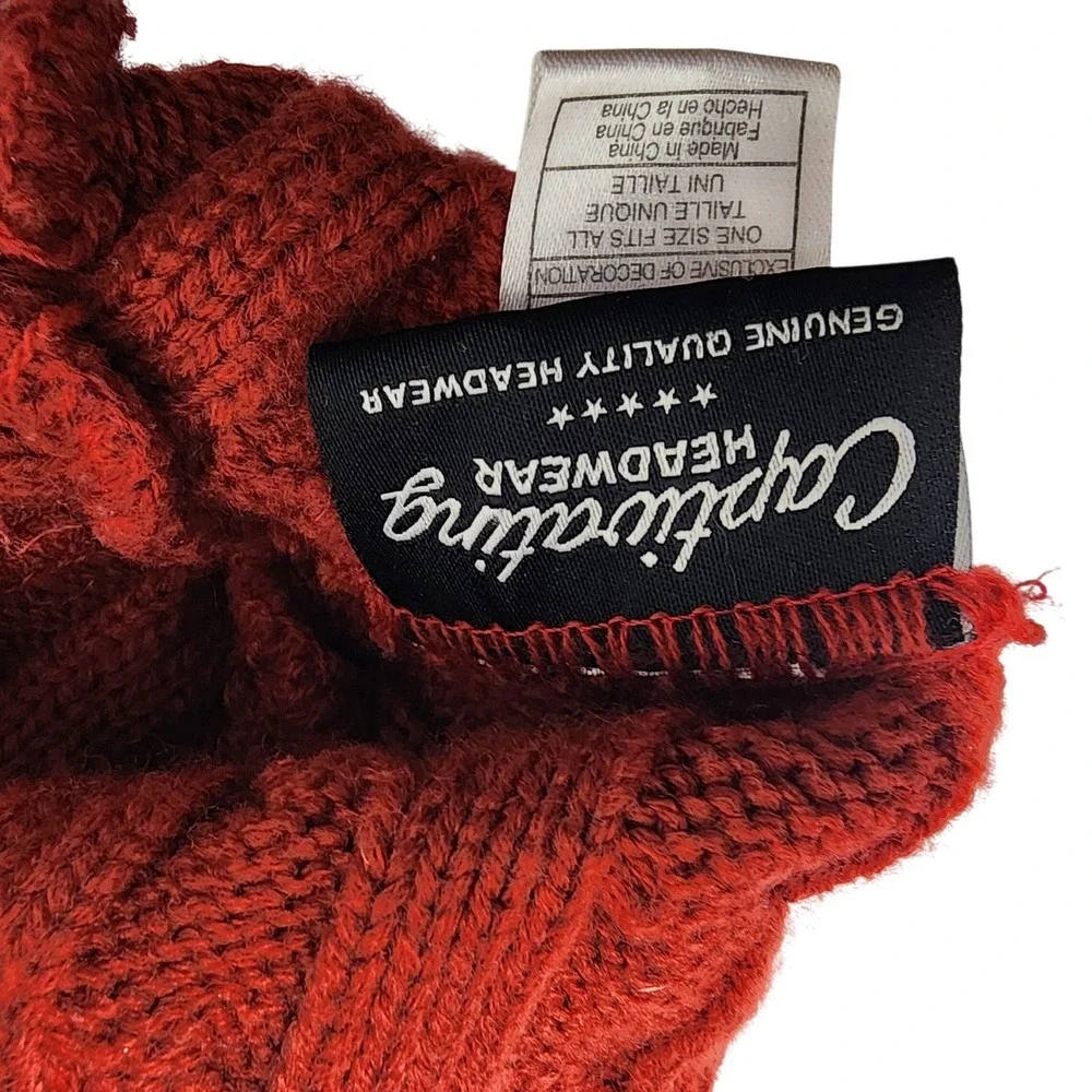 Arkansas‎ Razorbacks Cabled Knit Beanie Hat One Size Fits All Red